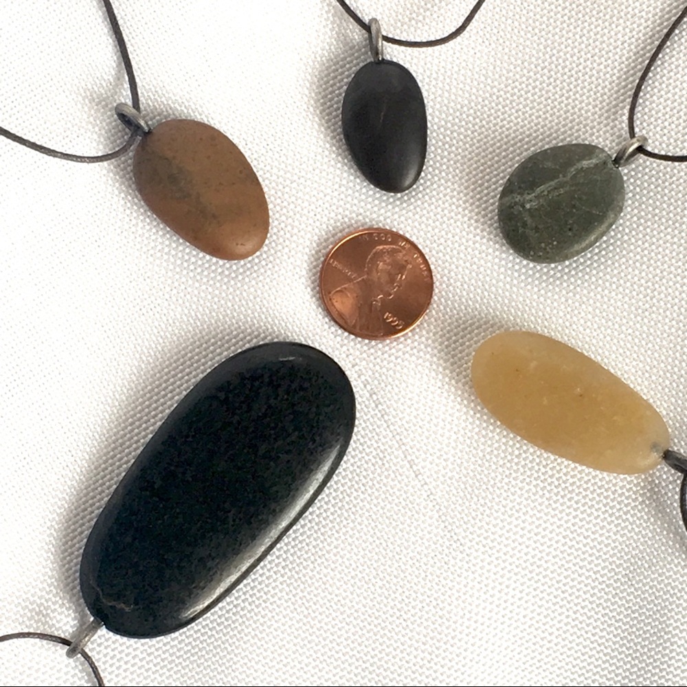 Therapy Stone Necklace OOAK Sterling Silver 26-15”